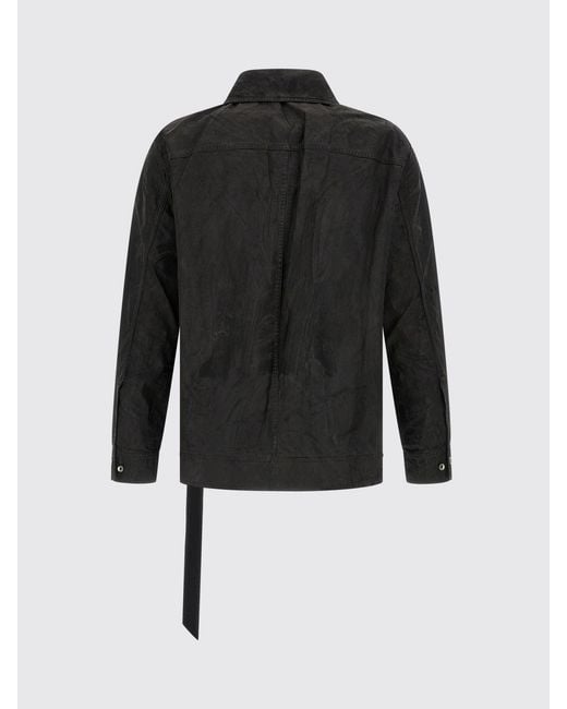 Rick Owens Black Jumbo Worker Denim Jacket for men