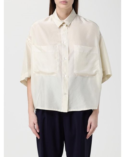 Barena White Priscilla Silk Shirt