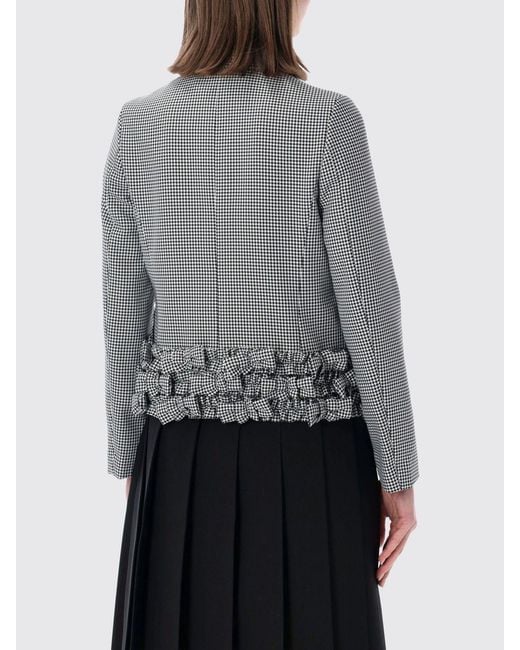 Comme des Garçons Gray Comme Des GarÇ Ons Houndstooth Slim Fit Cropped Blazer With All-Over Bows