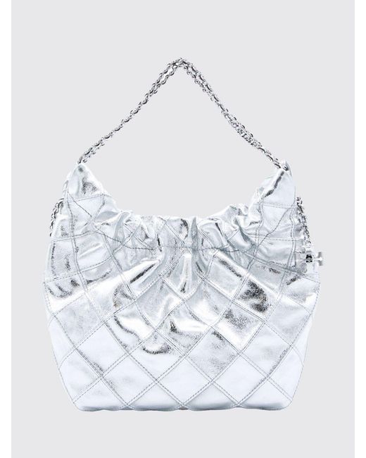 Tory Burch White Mini Hobo Fleming Bag