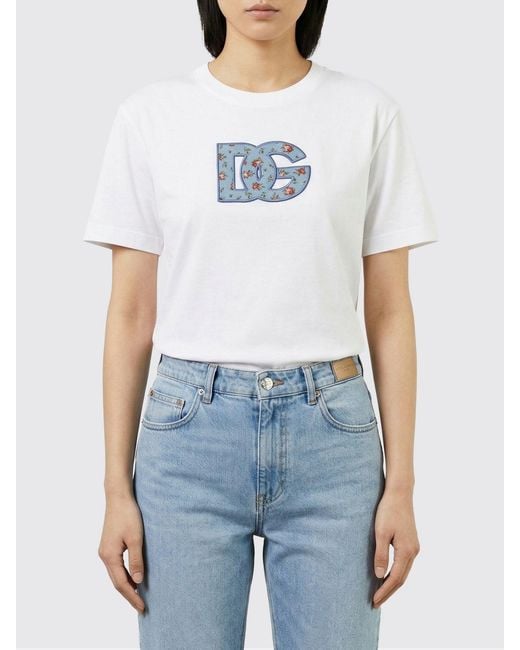 Dolce & Gabbana Blue Dolce &Amp Gabbana Dg Cotton T-Shirts