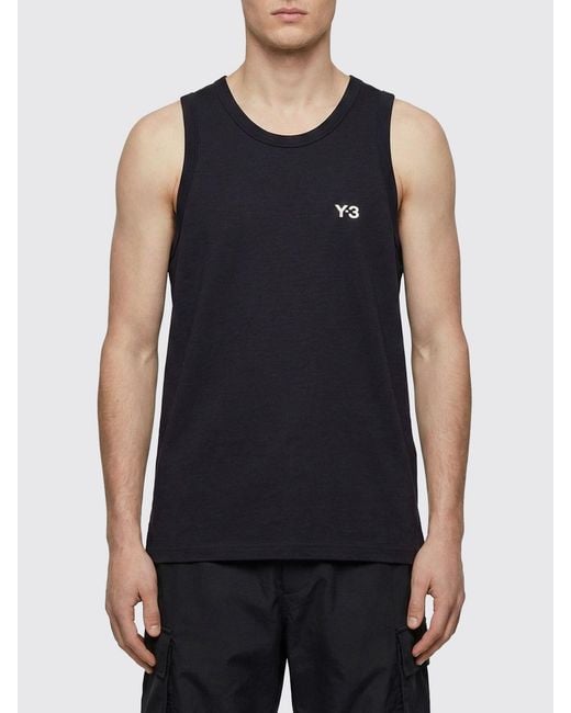 Y-3 Blue Basic Tank Top for men