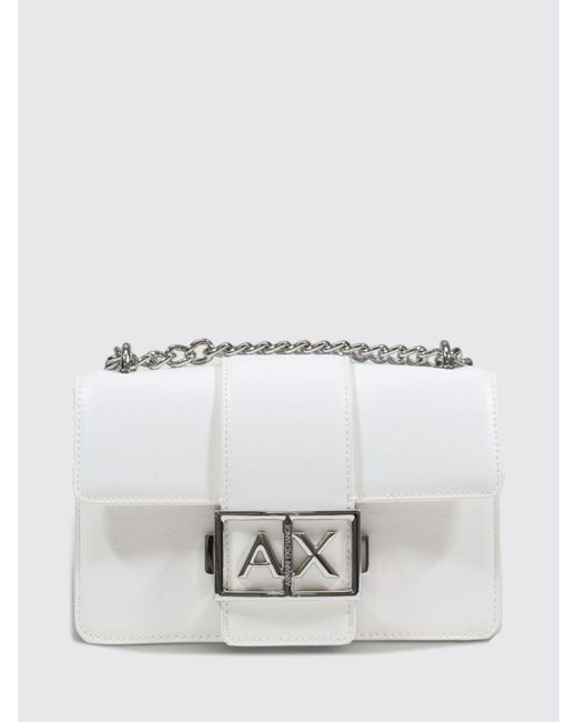 ARMANI EXCHANGE White Faux Leather Bag