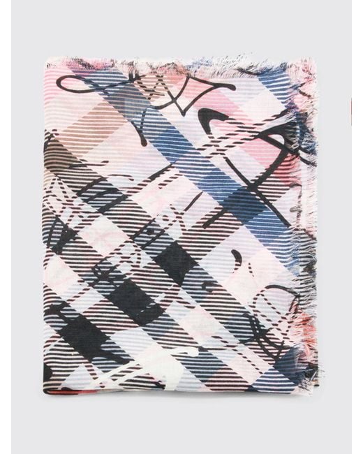 Vivienne Westwood Gray Printed Wool Scarf