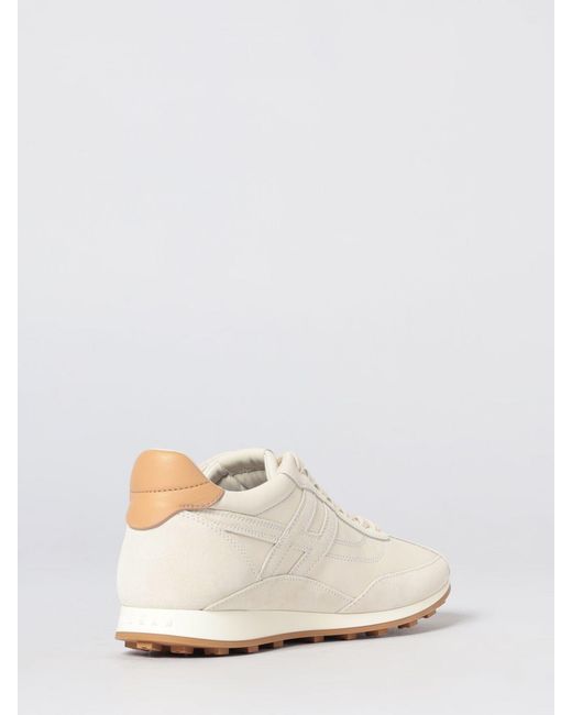 Hogan White Athletic Leather Sneakers