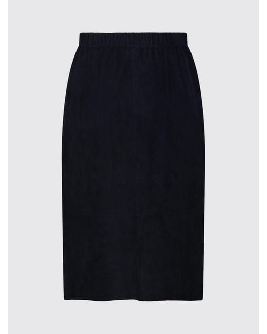 Max Mara Blue A-Line Midi Skirt