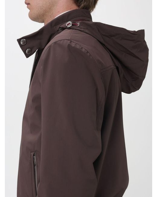 Brunello Cucinelli Brown Stretch Nylon Bomber Jacket for men
