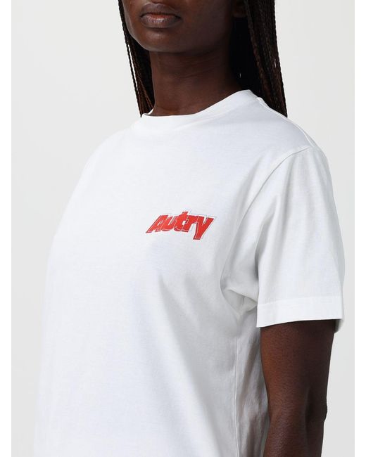 Autry White Cotton T-Shirts With Logo