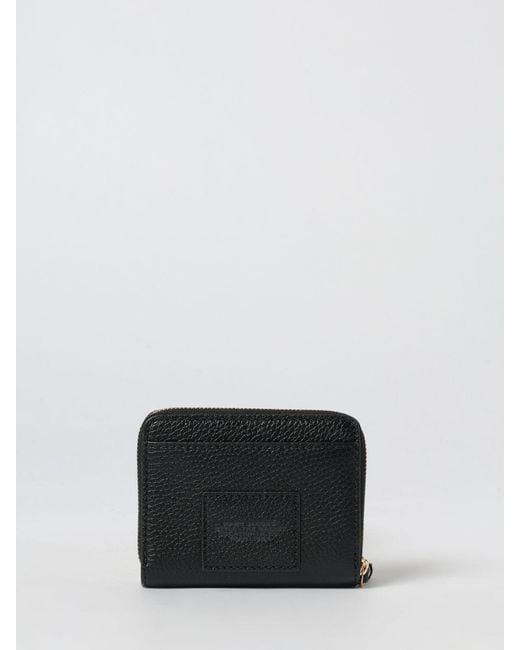 Marc Jacobs White The Mini Compact Grained Leather Wallet