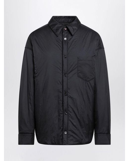 Maison Margiela Gray Nylon Shirt Jacket With Iconic Stitch