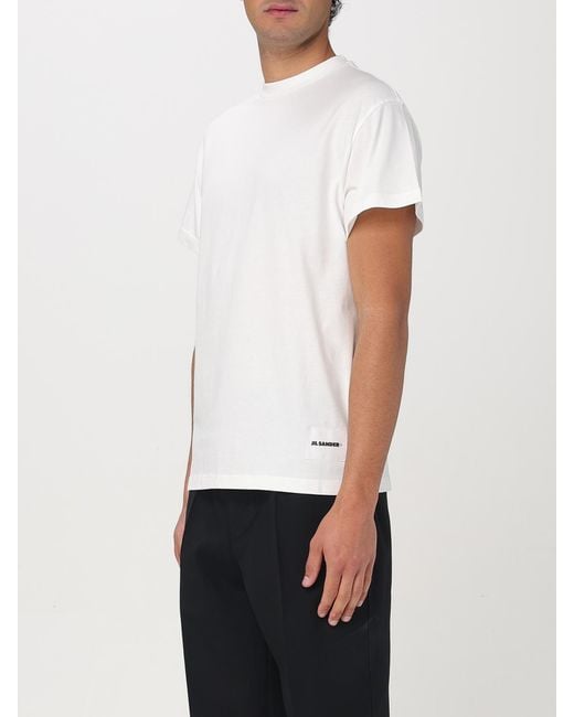Set 3 T-Shirt Basic di Jil Sander in White da Uomo