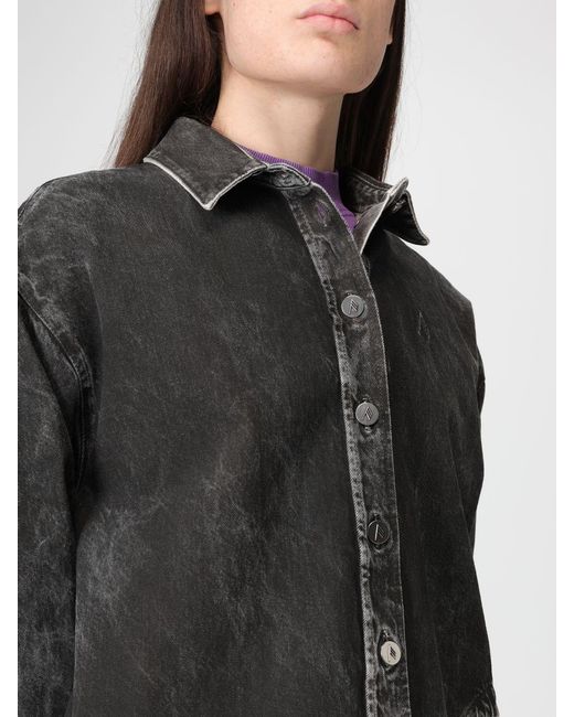 The Attico Gray Cotton Denim Shirt