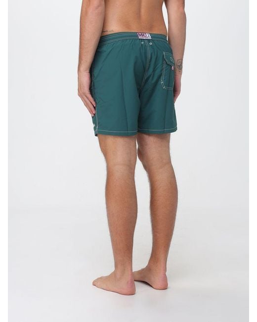 Mc2 Saint Barth Blue Checked Swimsuit for men