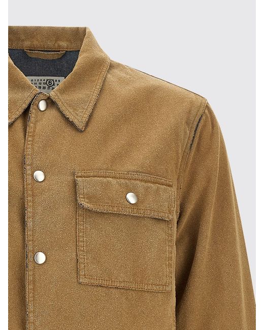 MM6 by Maison Margiela Brown Denim Jacket for men