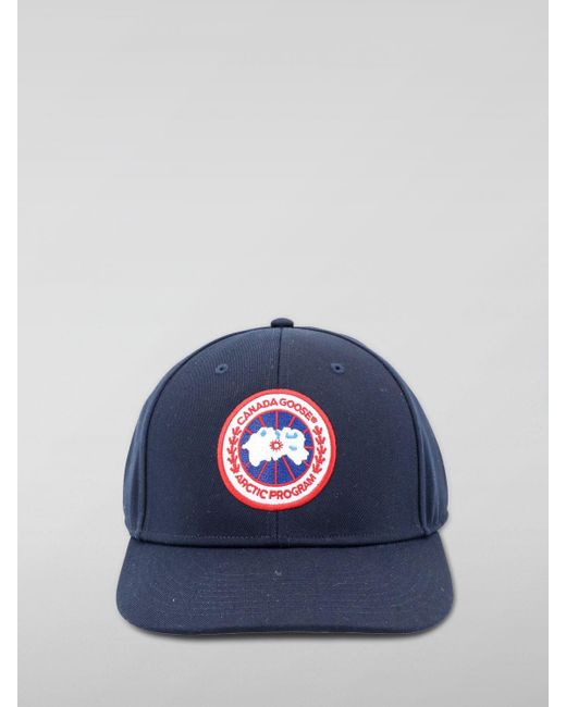 Cappello in cotone con logo di Canada Goose in Blue da Uomo