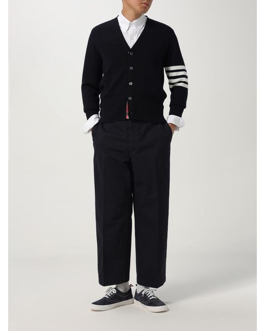 Thom Browne Blue V-Neck Cardigan for men