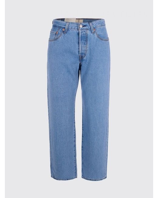 Levi's Blue 501 Straight Jeans