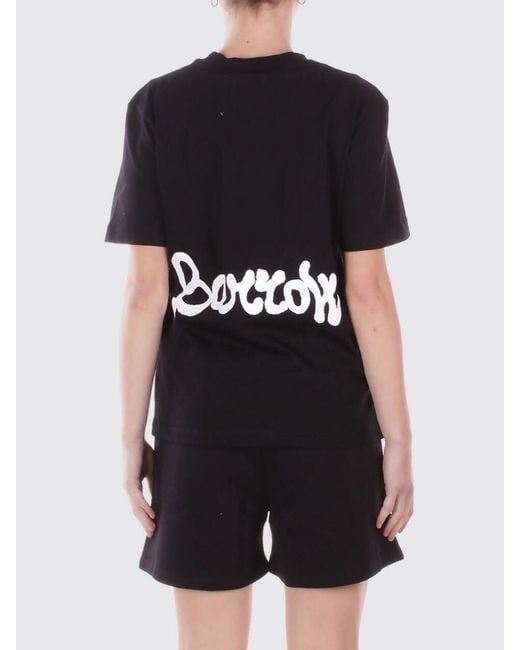 Barrow Black Cotton T-Shirt With Graphic Print