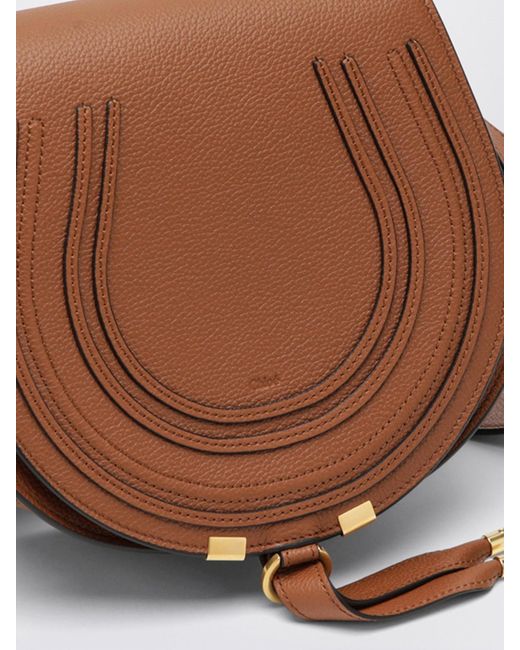 Chloé Brown ChloÉ Grained Leather Marcie Bag