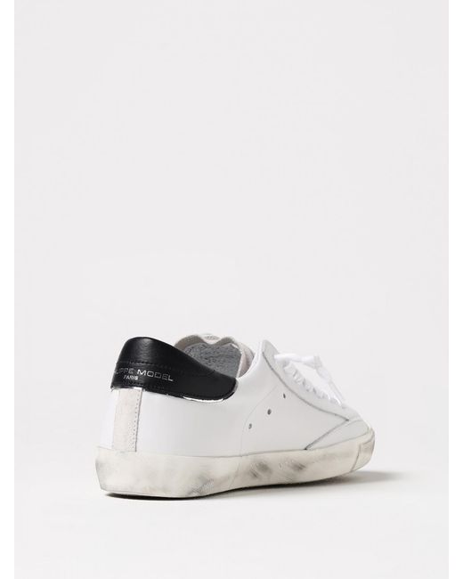 Philippe Model White Paris Used Leather Sneakers for men