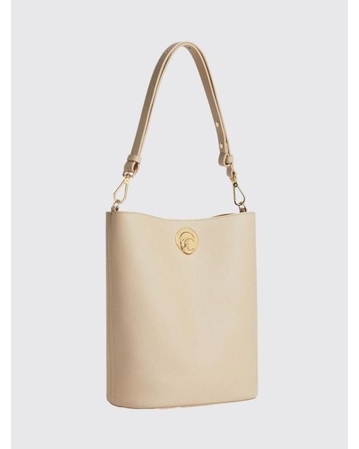 Coccinelle Natural Nikla Grained Leather Bucket Bag