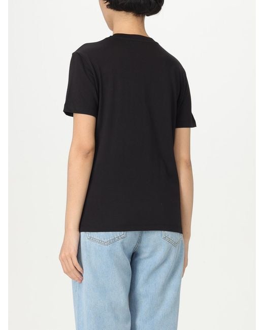 Just Cavalli Black Embroidered Logo Tshirt