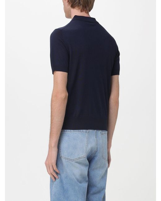 DSquared² Blue Knit Polo Shirt for men