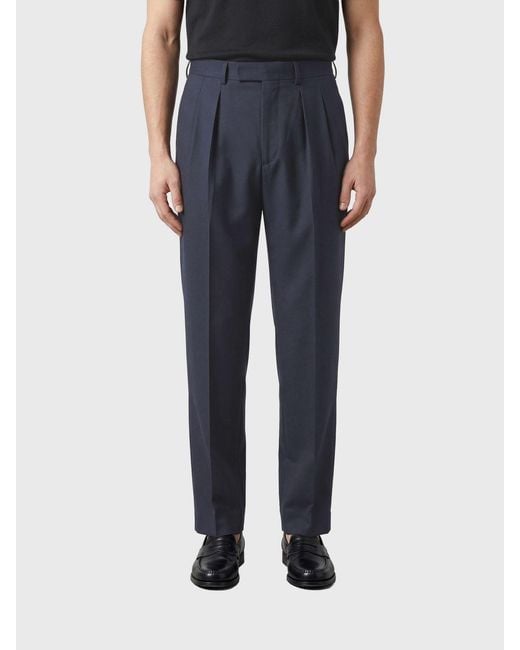 Tom Ford Blue Wool And Cashmere Tailored Trousers for men