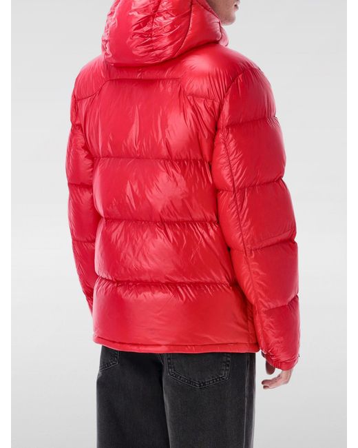 Polo Ralph Lauren Red Puffy Quilted Coat With High Collar for men