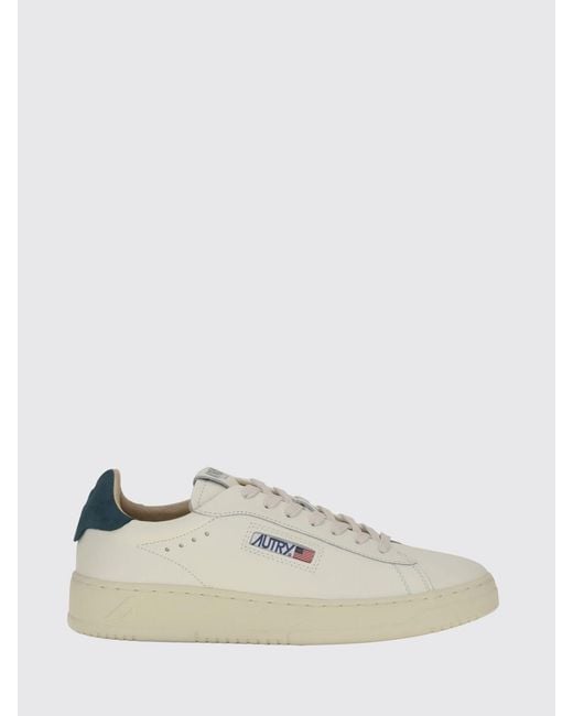 Autry Natural Dallas Low Bicolor Smooth Calfskin Sneakers With Logo for men