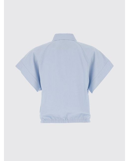 Jacob Cohen Blue Striped Linen Blend Shirt