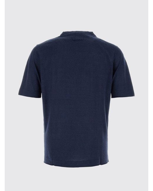 Paltò Blue PaltÒ Linen And Cotton T-Shirt for men