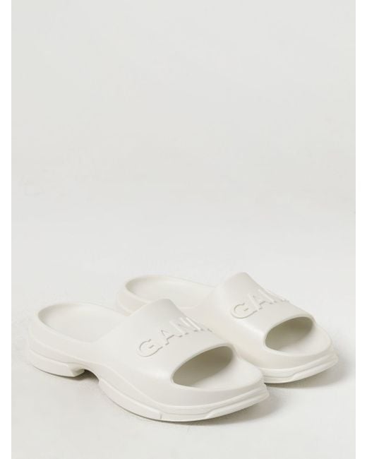 Ganni Natural Flat Sandals