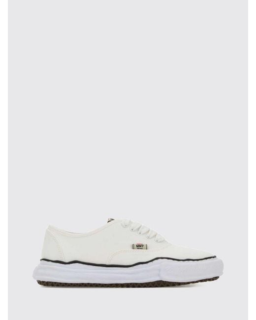 Maison Mihara Yasuhiro White Baker Og Low Top Canvas Trainers With Round Toe for men