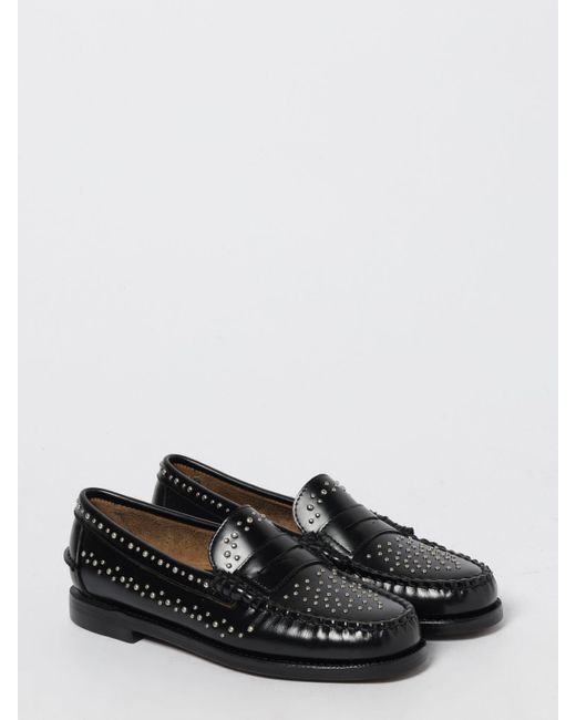 FLAT SHOES IN WHITE MESH AND BLACK LAMBSKIN