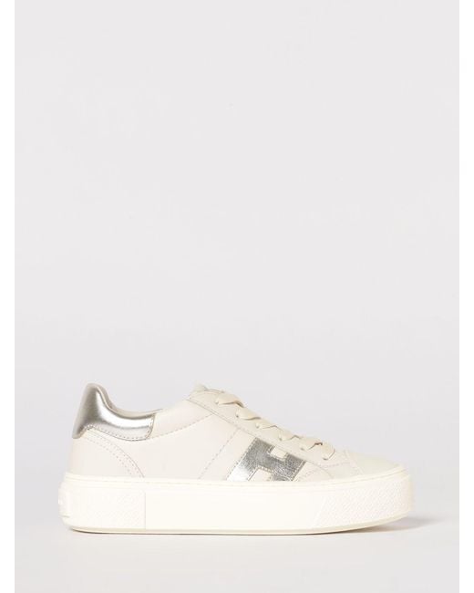 Hogan Natural Crosswind Leather Sneakers