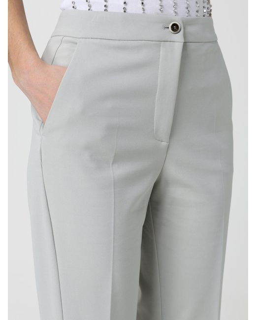 Pinko Gray Classic Crêpe Trousers