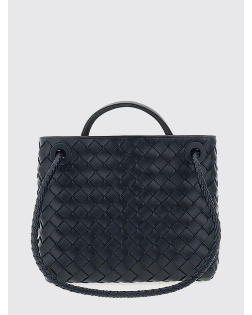 Bottega Veneta Blue Andiamo Small Woven Leather Bag