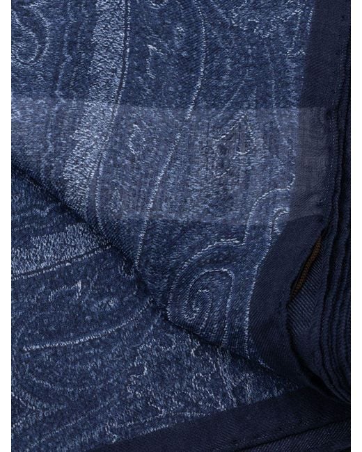 Etro Blue Scarf for men