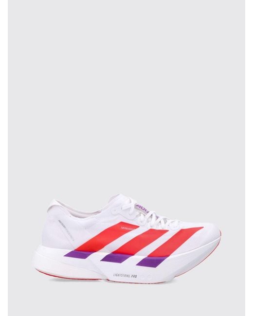 Adidas Originals Pink Adizero Adios Pro 4 Breathable Technical Fabric Running Sneakers for men
