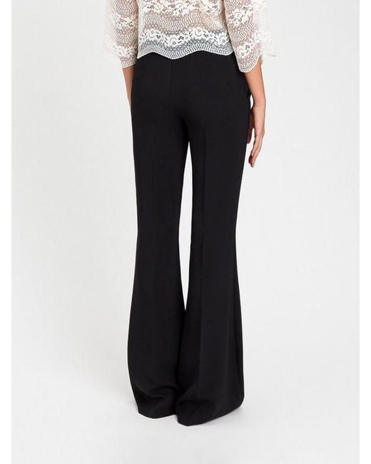 Twinset Black Crêpe Flared Trousers