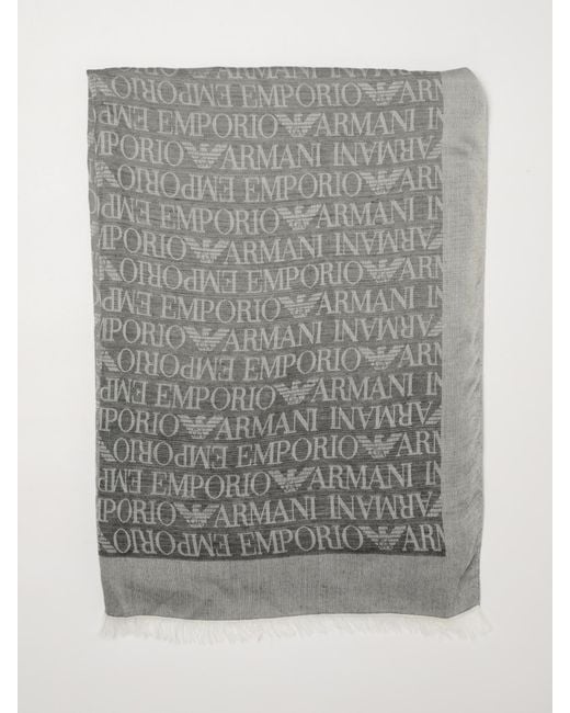 Emporio Armani Gray Scarf for men