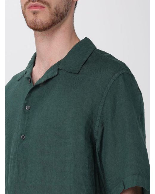Camicia Mola in lino di Barena in Green da Uomo