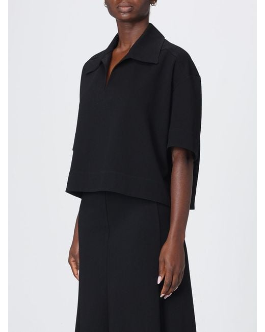 Jil Sander Black Viskose-Polohemd