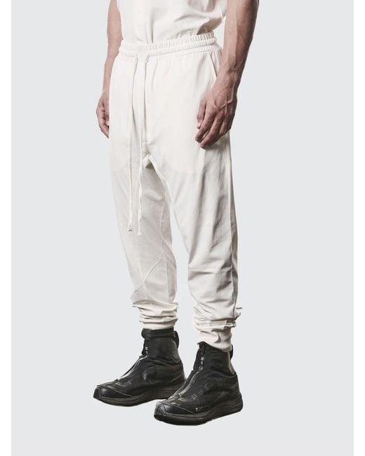 Thom Krom White Stretch Cotton Jogging Pants for men