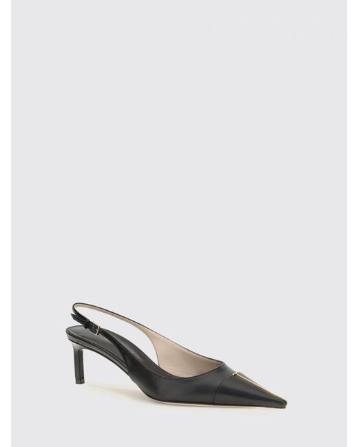 Tom Ford Black Calf Leather Slingback Pumps With Stiletto Heel