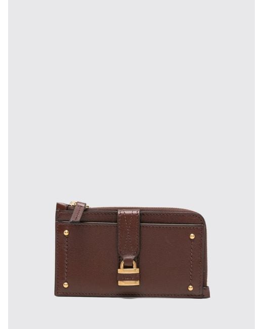 Chloé Brown ChloÉ Paddington Leather Credit Card Holder