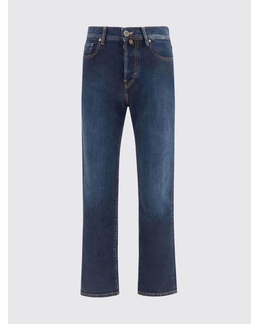 Jacob Cohen Blue Edo Regular-Fit Mid-Rise Cotton- Jeans for men