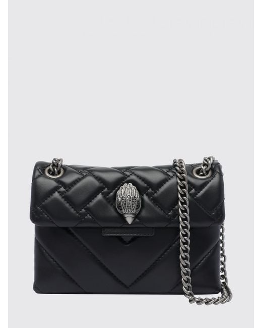 Kurt Geiger Black Kensington Calfskin Shoulder Bag