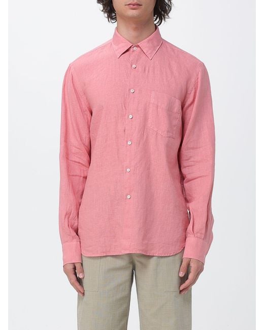 Aspesi Pink Linen Shirt for men